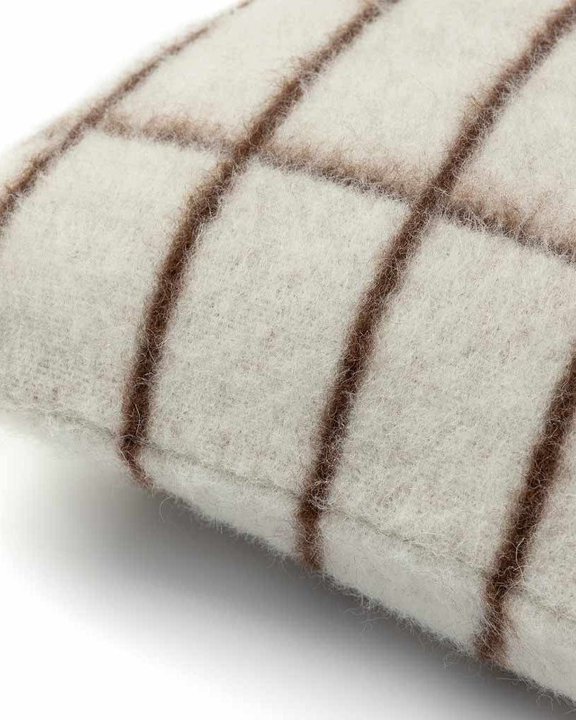 Aalto Throw Pillow in Ivory & Sepia