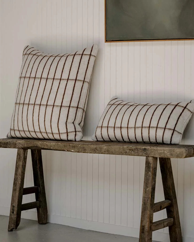 Aalto Throw Pillow in Ivory & Sepia