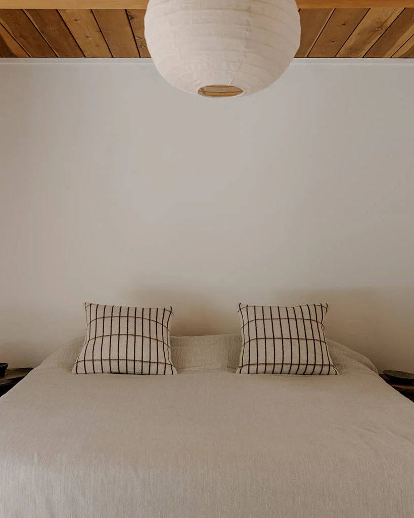 Aalto Throw Pillow in Ivory & Sepia