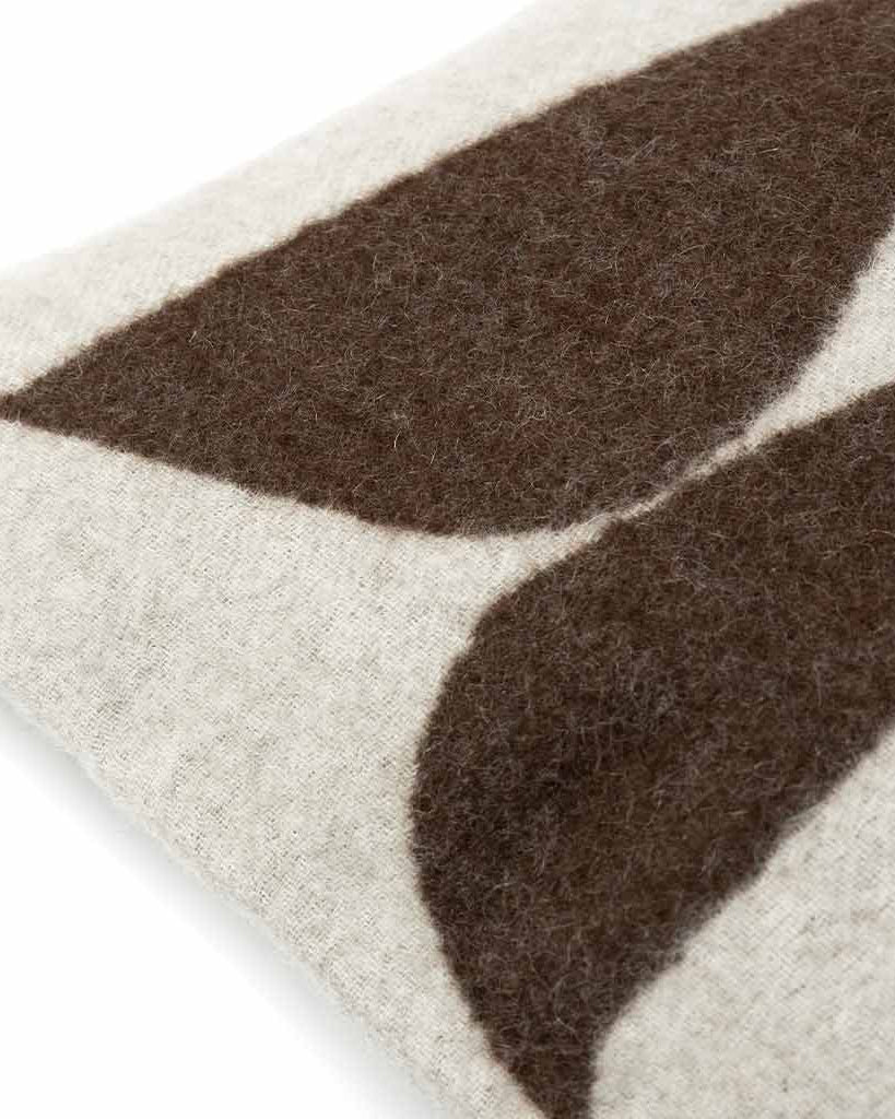 Berlin Throw Pillow in Ivory & Coffee