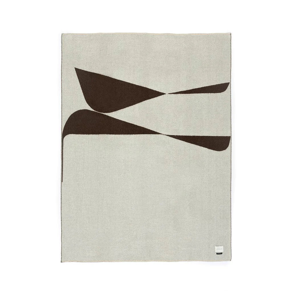 Berlin Reversible Throw in Ivory & Coffee