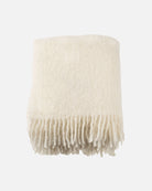 Bright White Mohair Throw