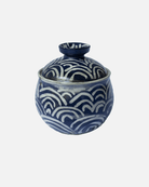 Handmade Patterned Indigo Jar