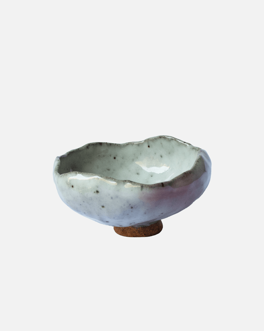 Handmade Footed Teal Trinket Bowl