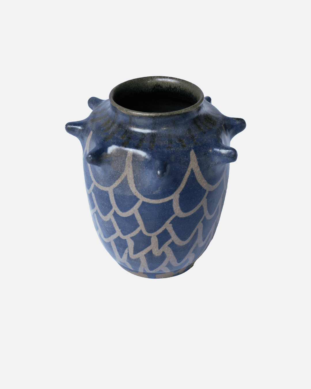 Handmade Mermaid Spiked Blue Vase