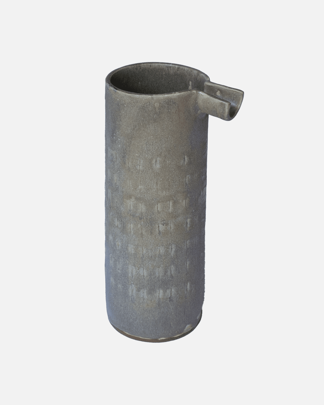 Handmade Tall Spouted Grey Pitcher