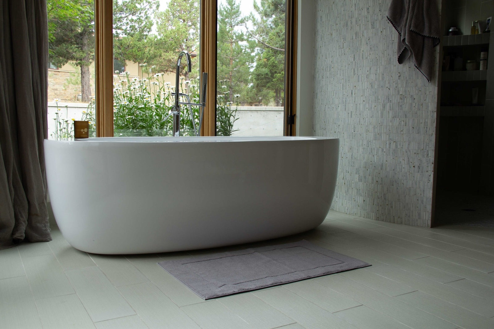 Cotton Bath Mat - Beton