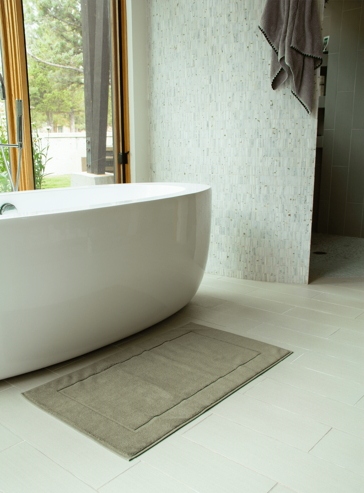 Cotton Bath Mat - Kaki