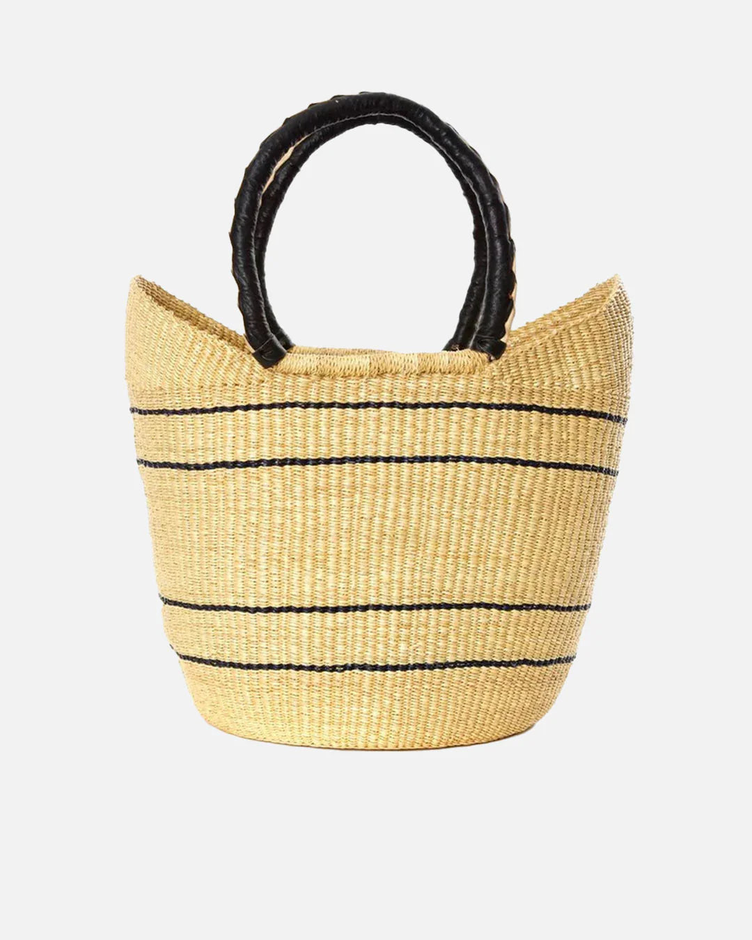 Natural Striped Shopper Beach Tote