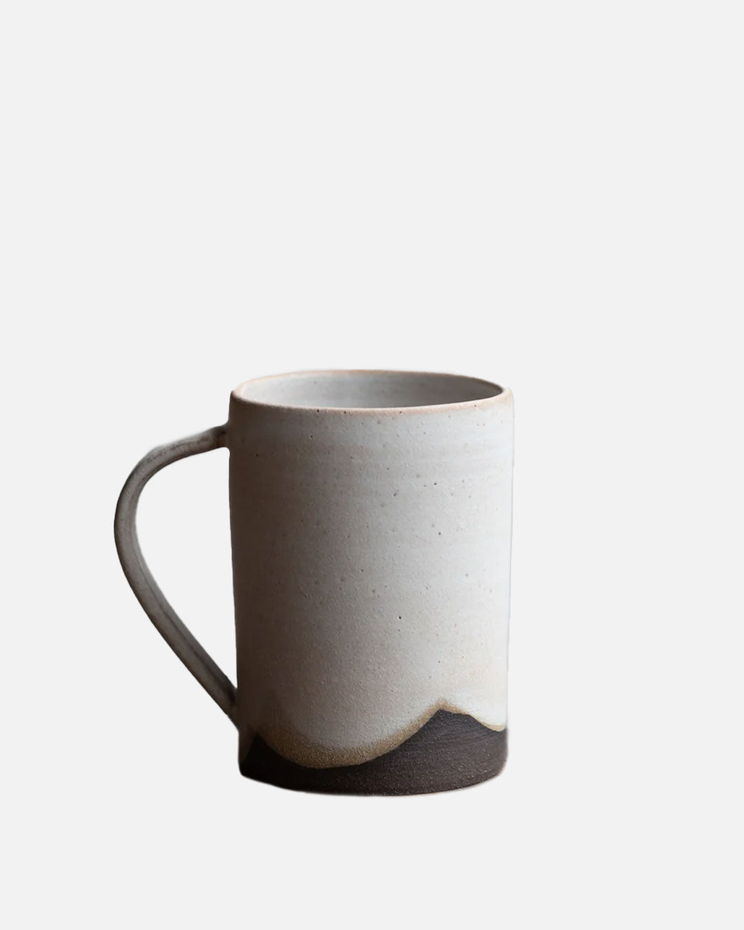Simple Mug in Matte Grey Poured Glaze