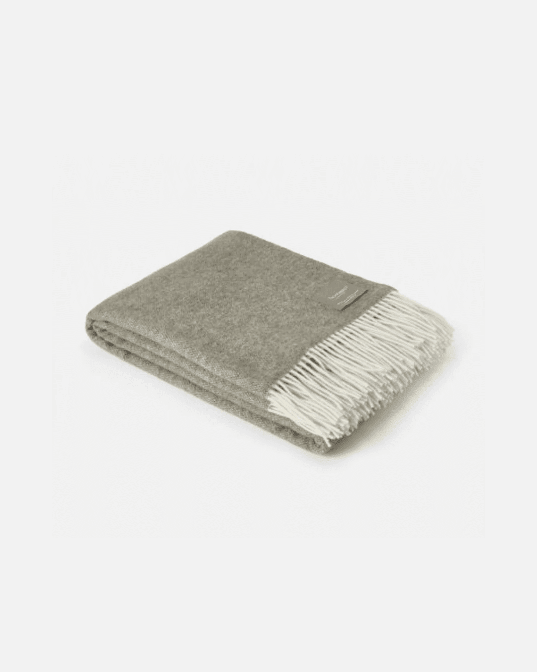Two Tone Merino & Cashmere Wool Throw - Moss Green
