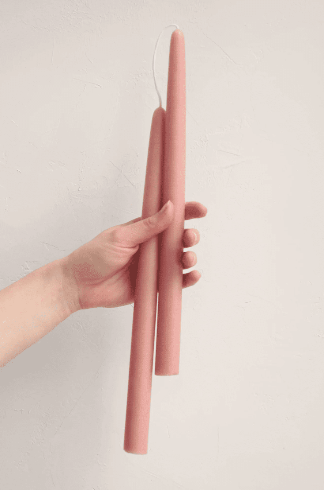 12" Beeswax Dipped Taper Candles - 1 Pair - Blossom