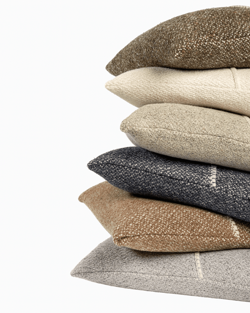 Hera Cushion Cover in Light Brown and Off White