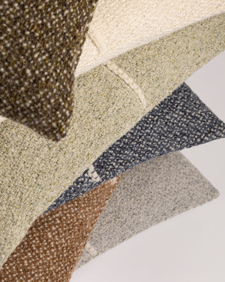 Hera Cushion Cover in Light Brown and Off White