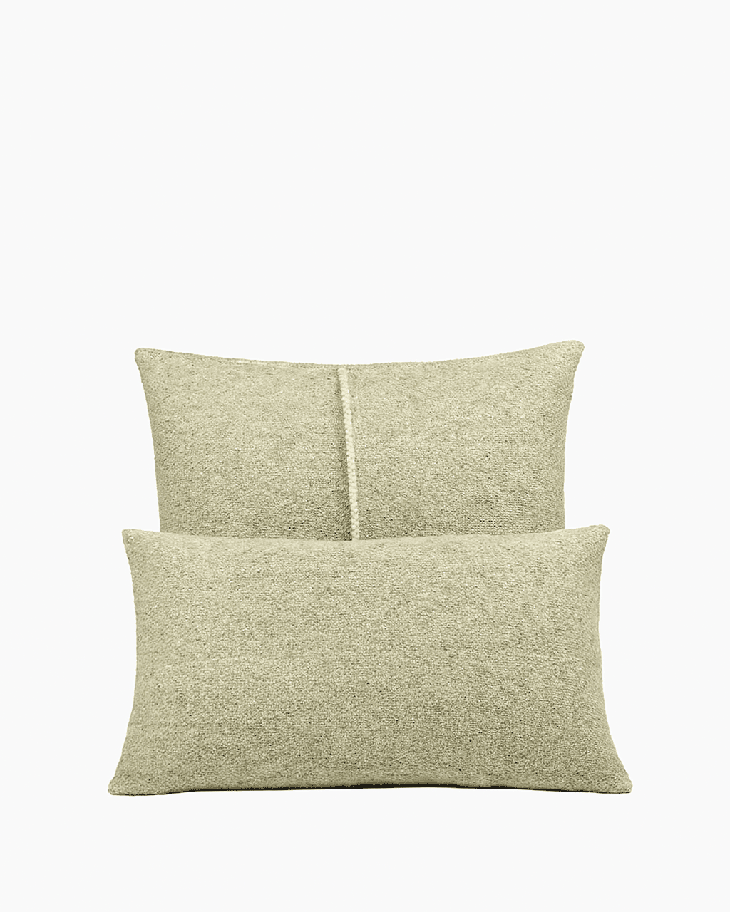 Hera Cushion Cover in Light Green and Off White