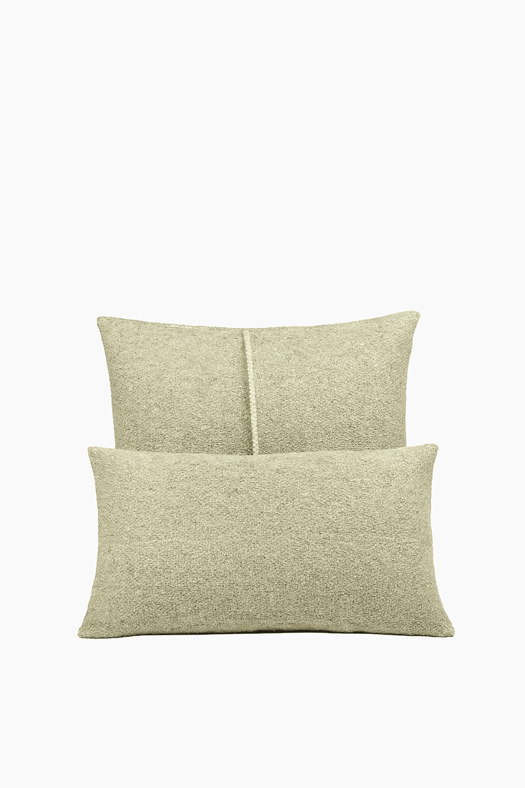 Hera Cushion Cover in Light Green and Off White