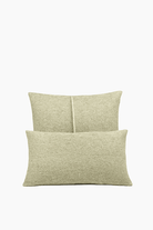 Hera Cushion Cover in Light Green and Off White