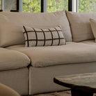 Umi Throw Pillow in Ivory & Coffee