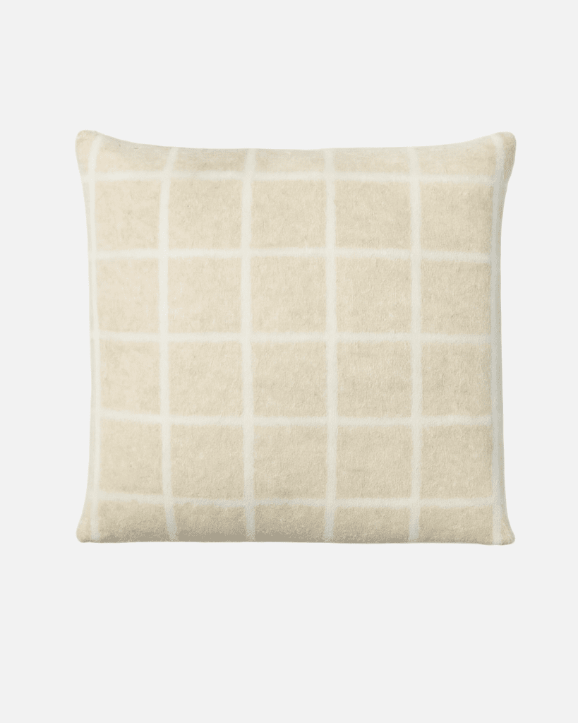 Umi Throw Pillow in Limestone & Ivory