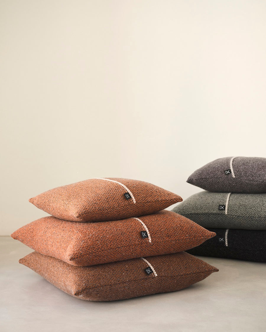 Urano Square Cushion Cover in Dark Grey