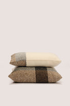 Veneto Cushion Cover in Off White and Brown Grey