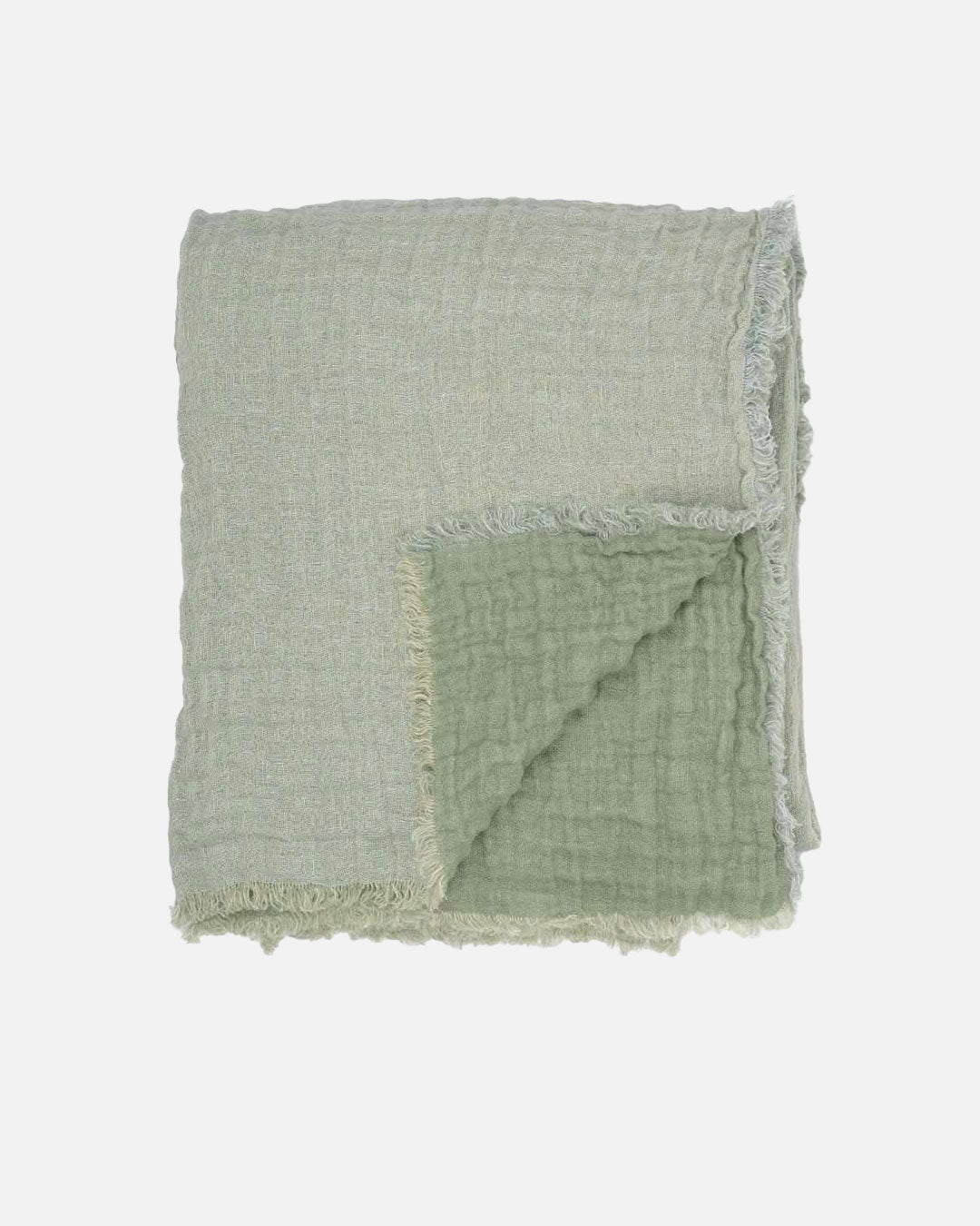 Washed Waffled Linen Blanket in Lappi