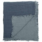 Washed Waffled Linen Blanket in Vintage Jeans
