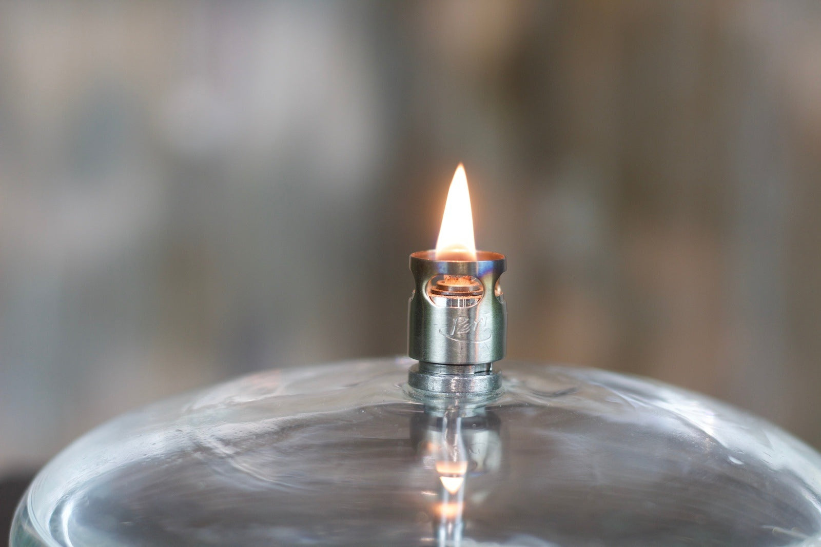 Medium Disc Oil Lamp in Brass