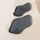 Handmade ceramic starter plate, raw decorative jewelry tray: Noir / S