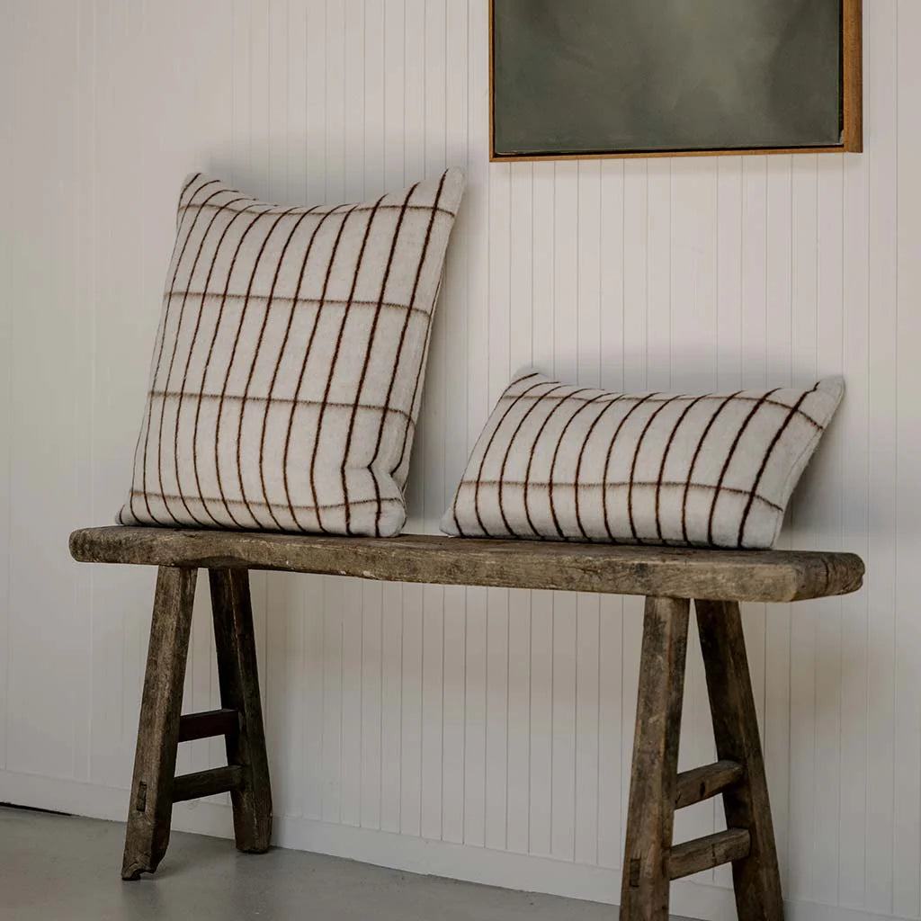 Aalto Throw Pillow in Ivory & Sepia