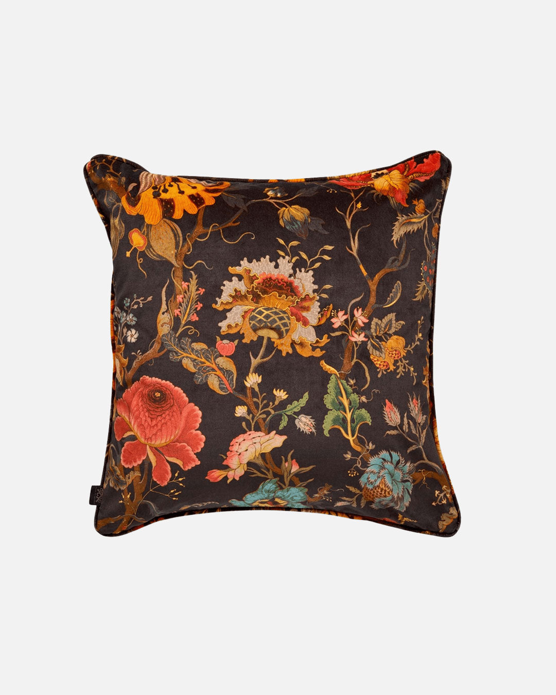 Artemis Large Velvet Cushion in Black
