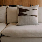 Berlin Throw Pillow in Ivory & Coffee