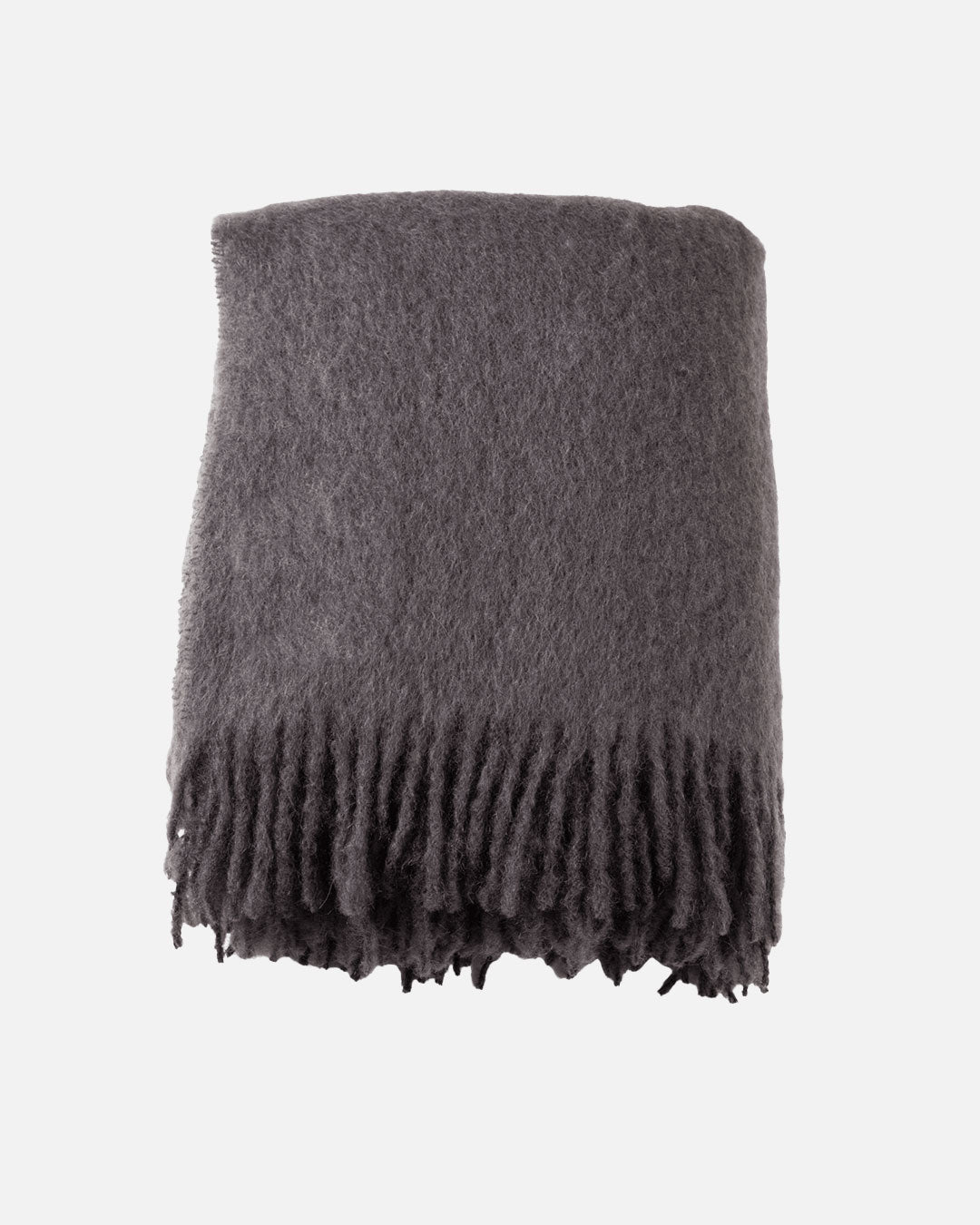 Charcoal Mohair Throw