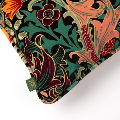 Golden Lily Large Velvet Cushion in Apatite