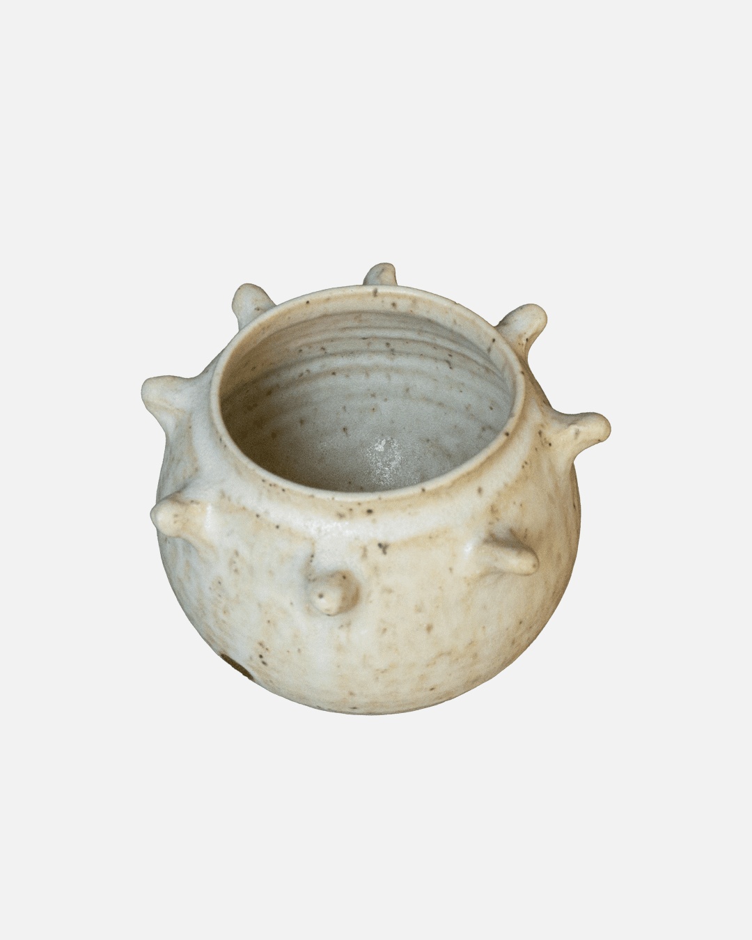 Handmade Spiked Cream Bowl