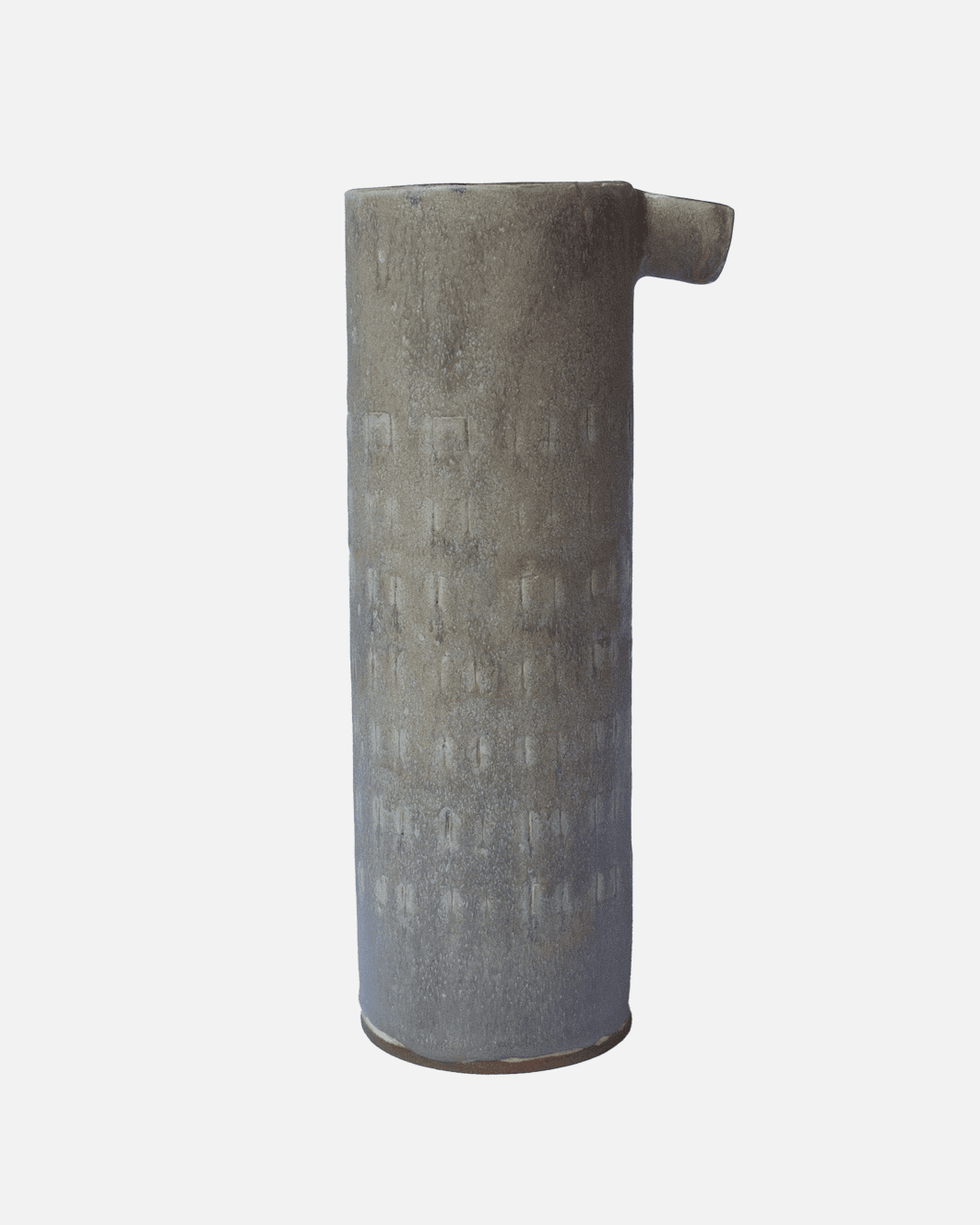 Handmade Tall Spouted Grey Pitcher