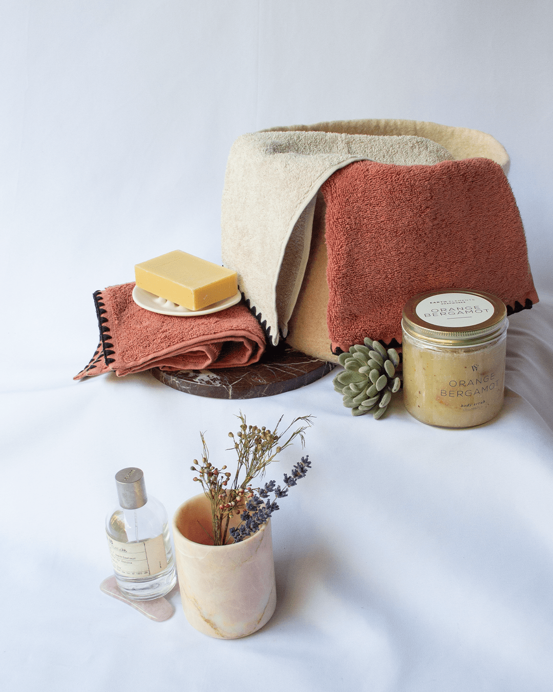 Cotton Bath Linens - Bois de Rose
