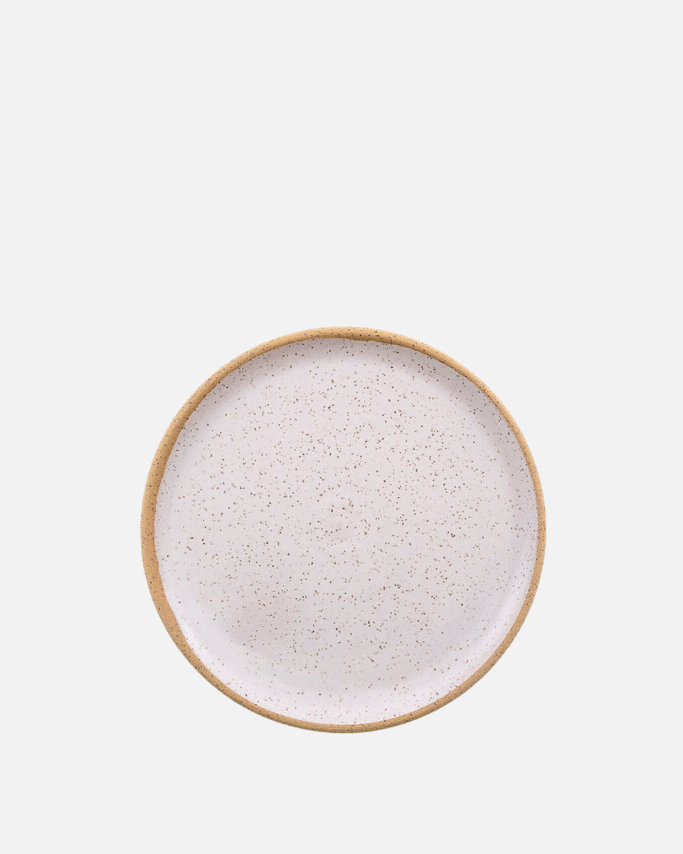 Stoneware Classic Dinner Plate - Powder White Halo – L Market