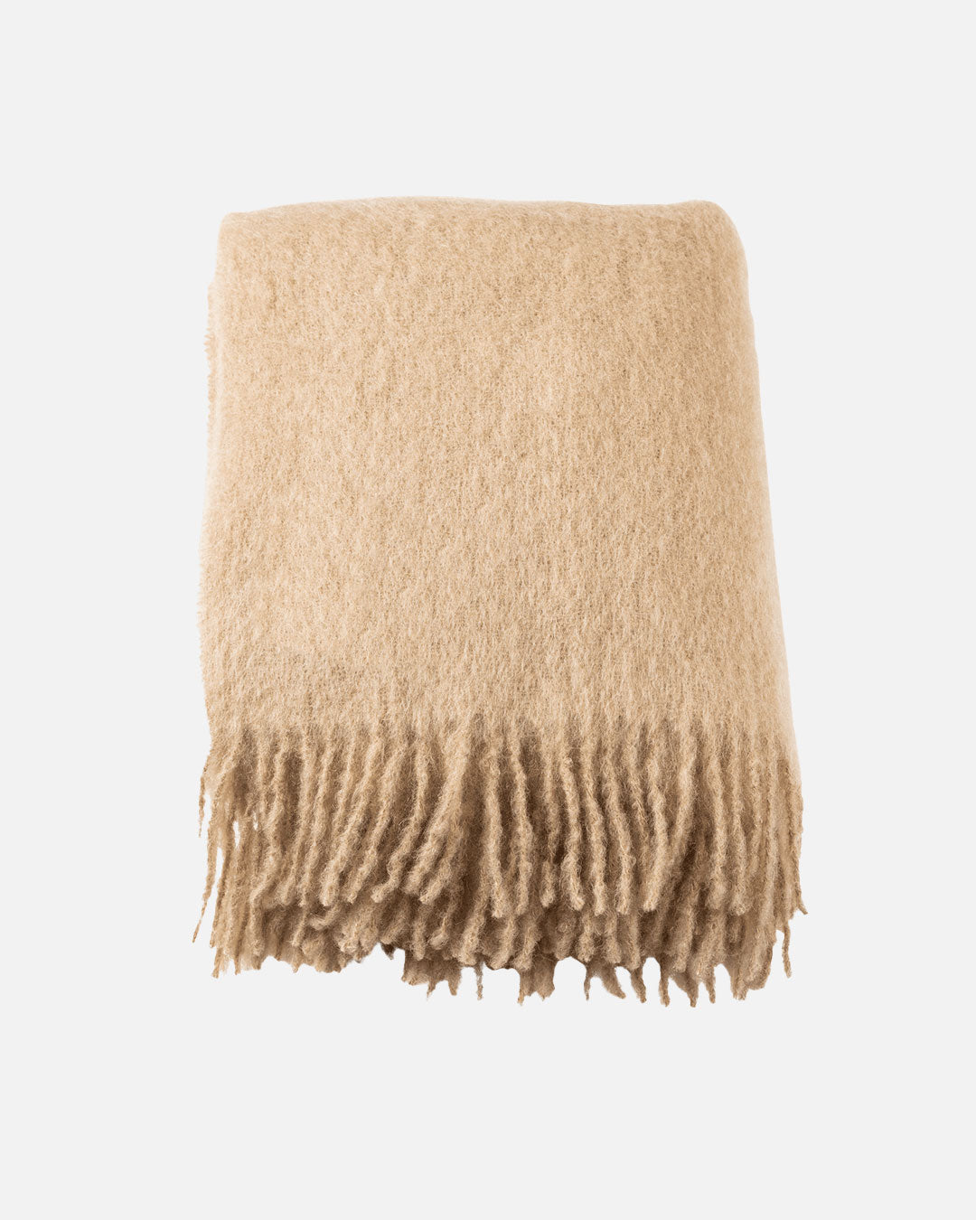 Mohair Throw in Camel