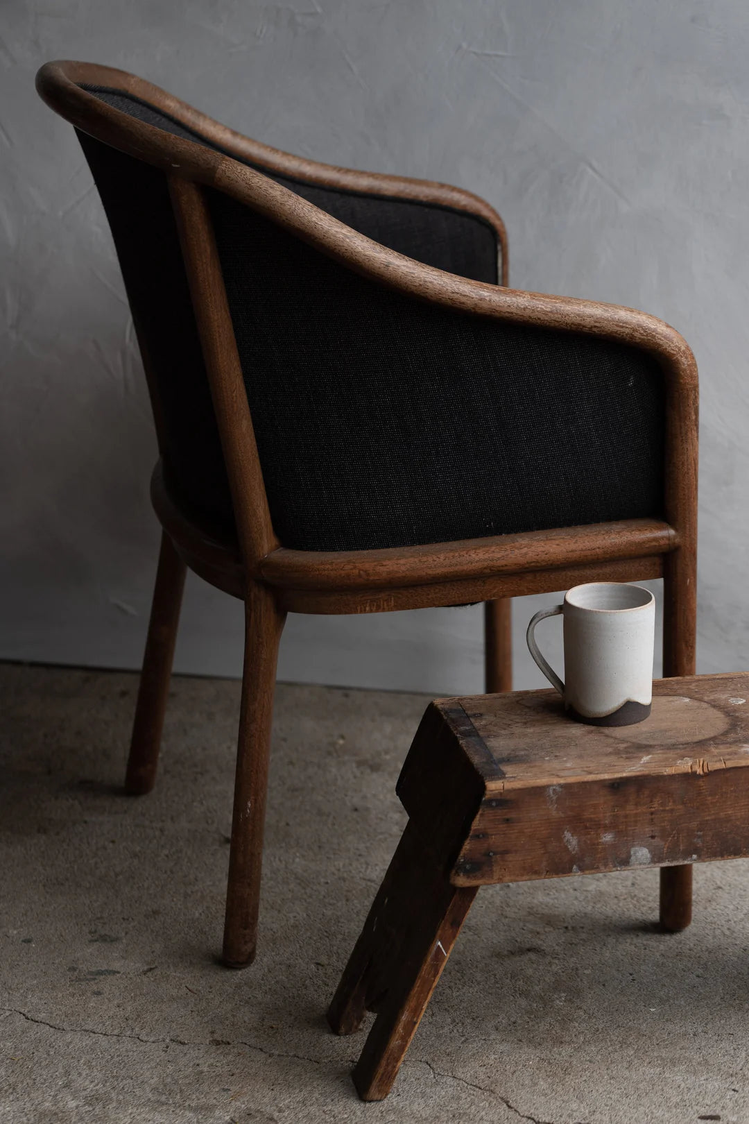 Simple Mug in Matte Grey Poured Glaze