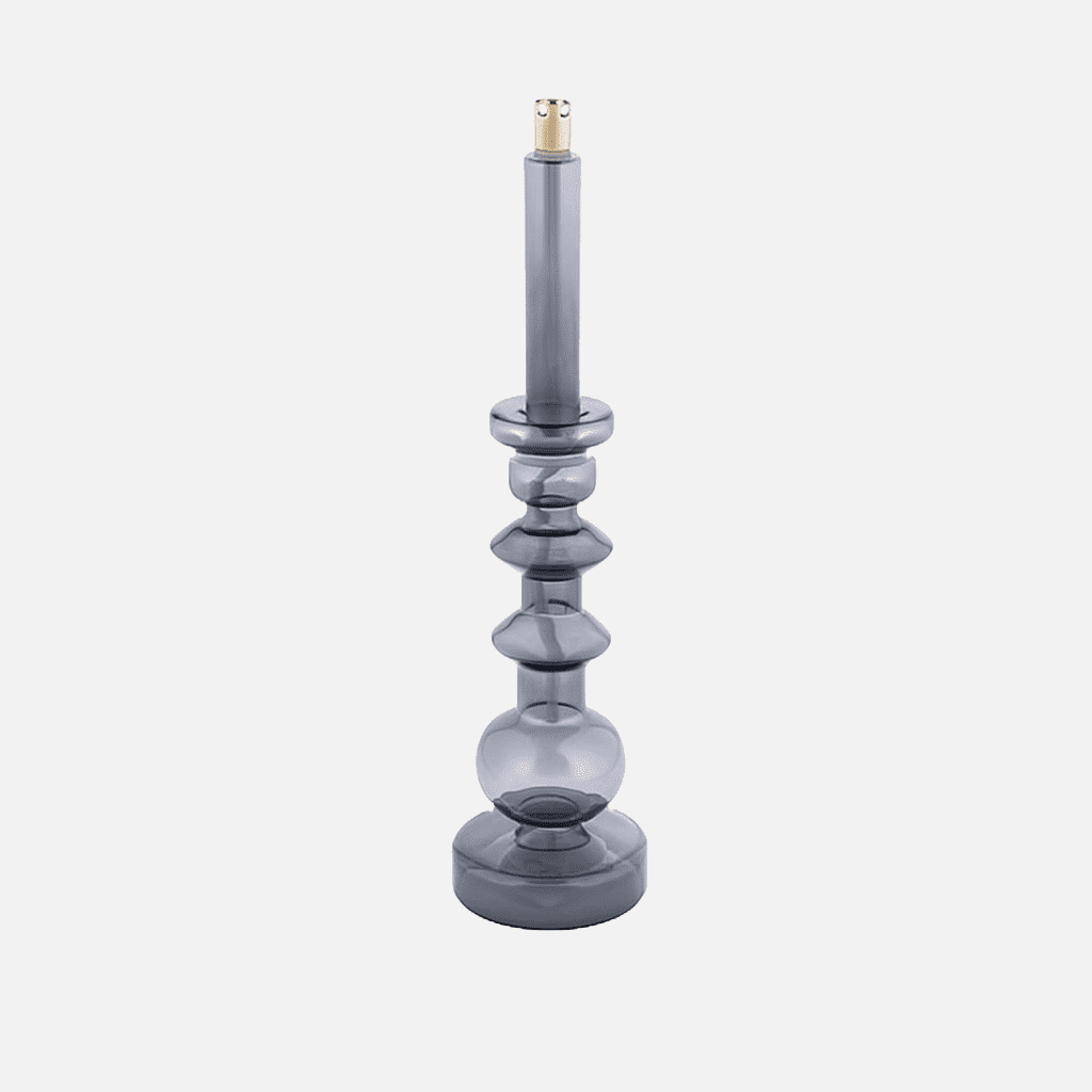 Large Candleholder Oil Lamp in Smoked Brass