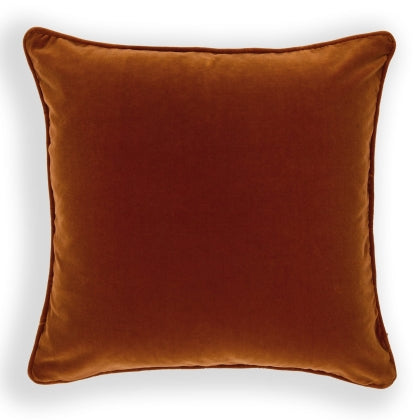 Phantasia Large Piped Cotton Satin Cushion in Taupe