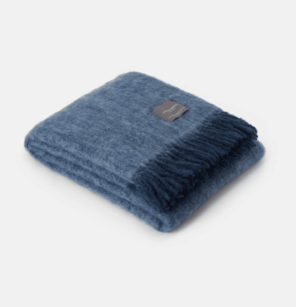 Denim & Sky Blue Melange Mohair Throw