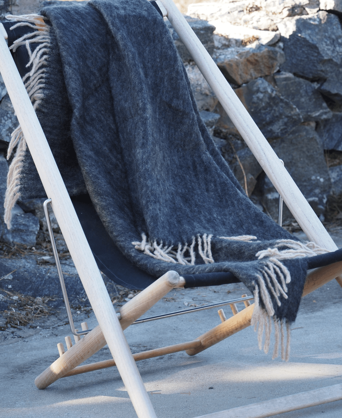 Sand & Brick Melange Mohair Throw