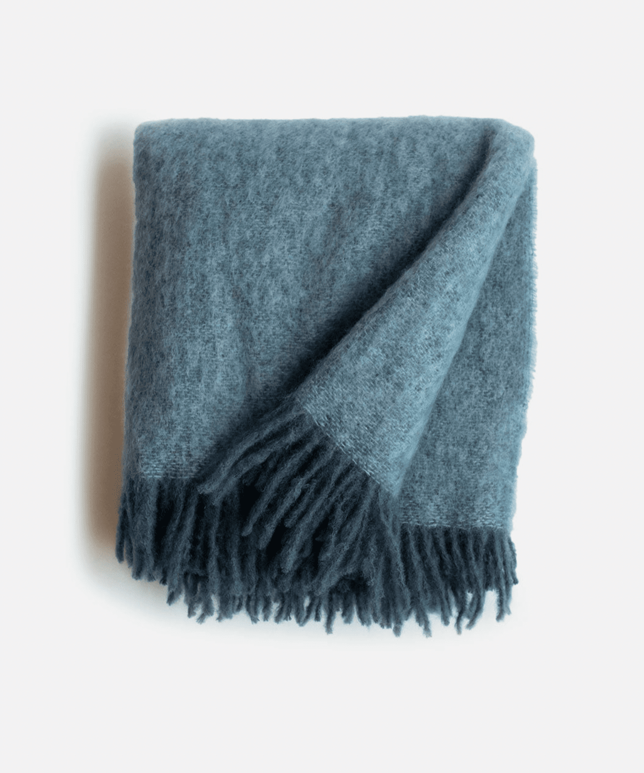 Denim & Sky Blue Melange Mohair Throw