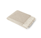 Two Tone Merino & Cashmere Wool Throw - Light Taupe