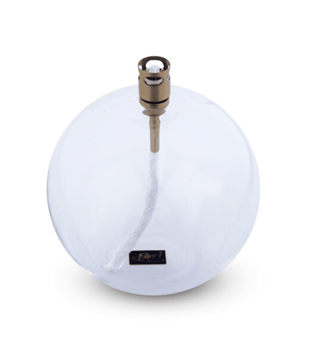 Small Round Oil Lamp in Brass