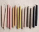 12" Beeswax Dipped Taper Candles - 1 Pair - Ink