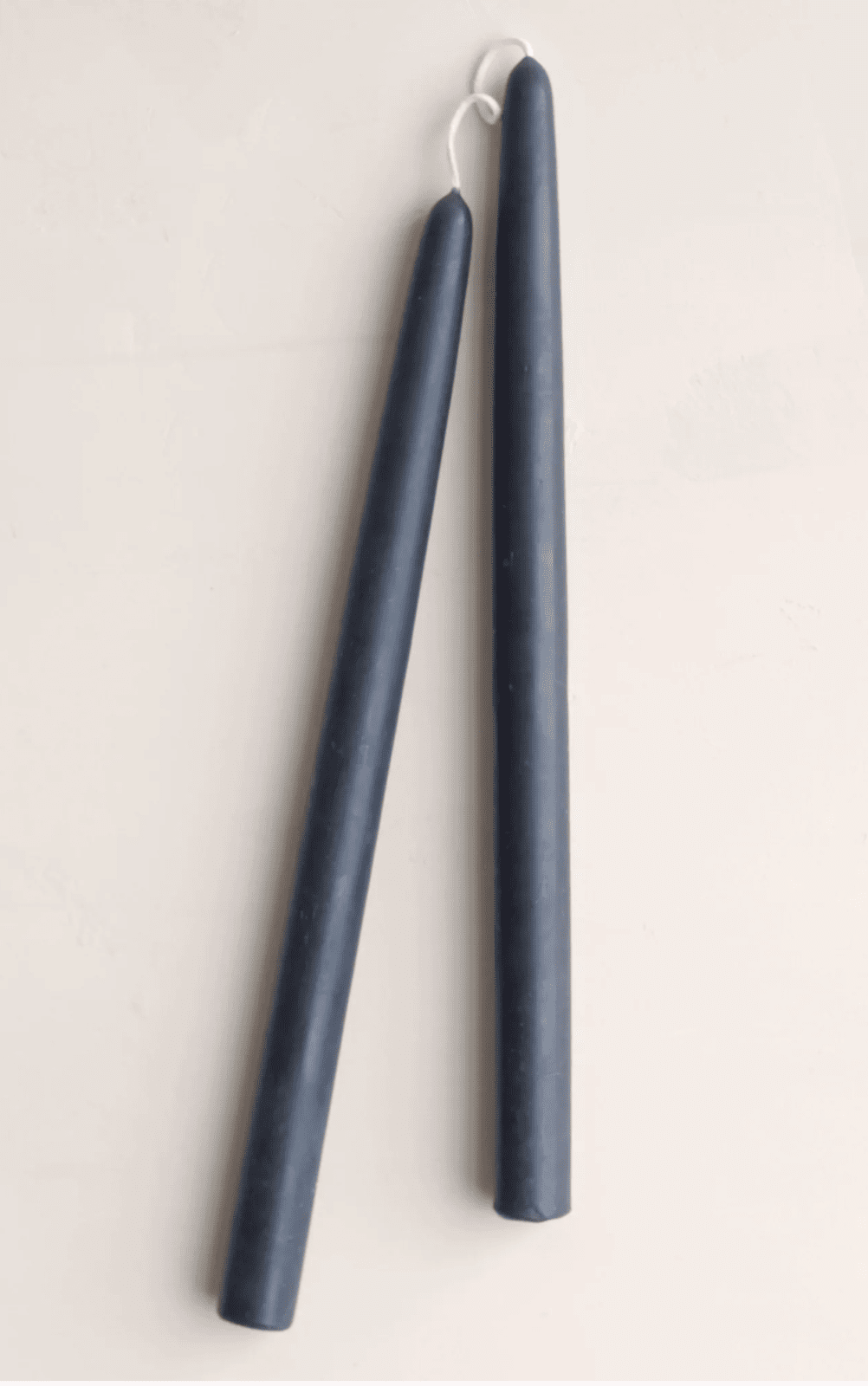 12" Beeswax Dipped Taper Candles - 1 Pair - Ink