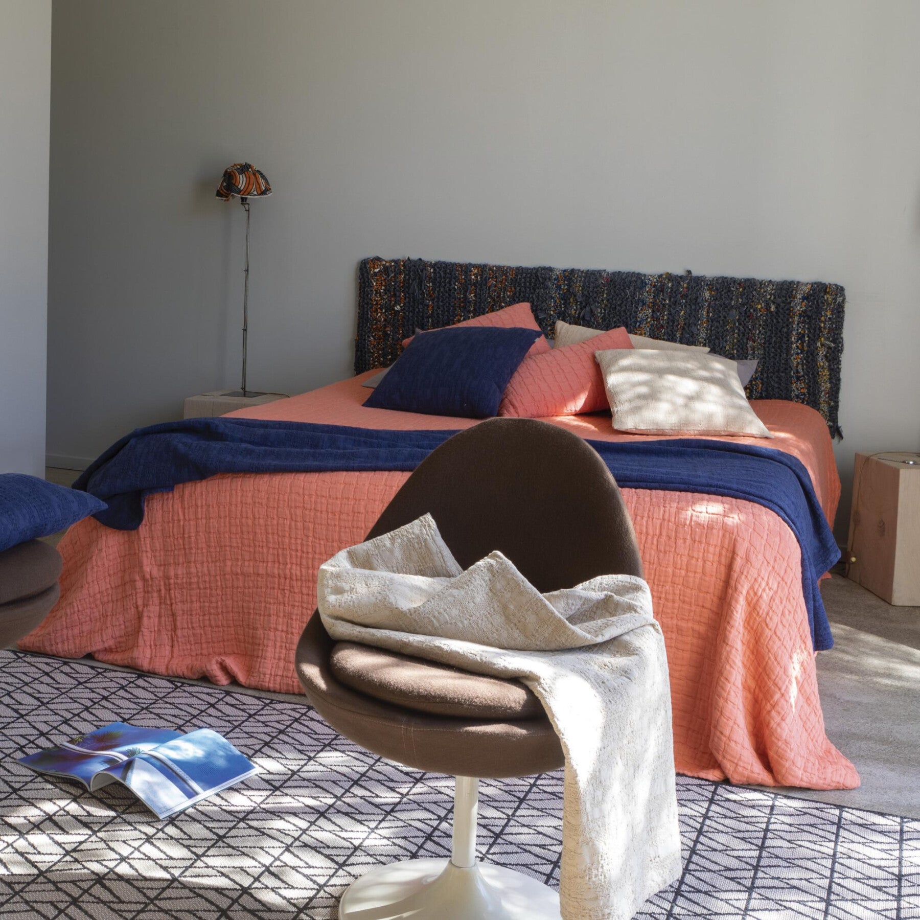 Bed Cover in Swami Navy